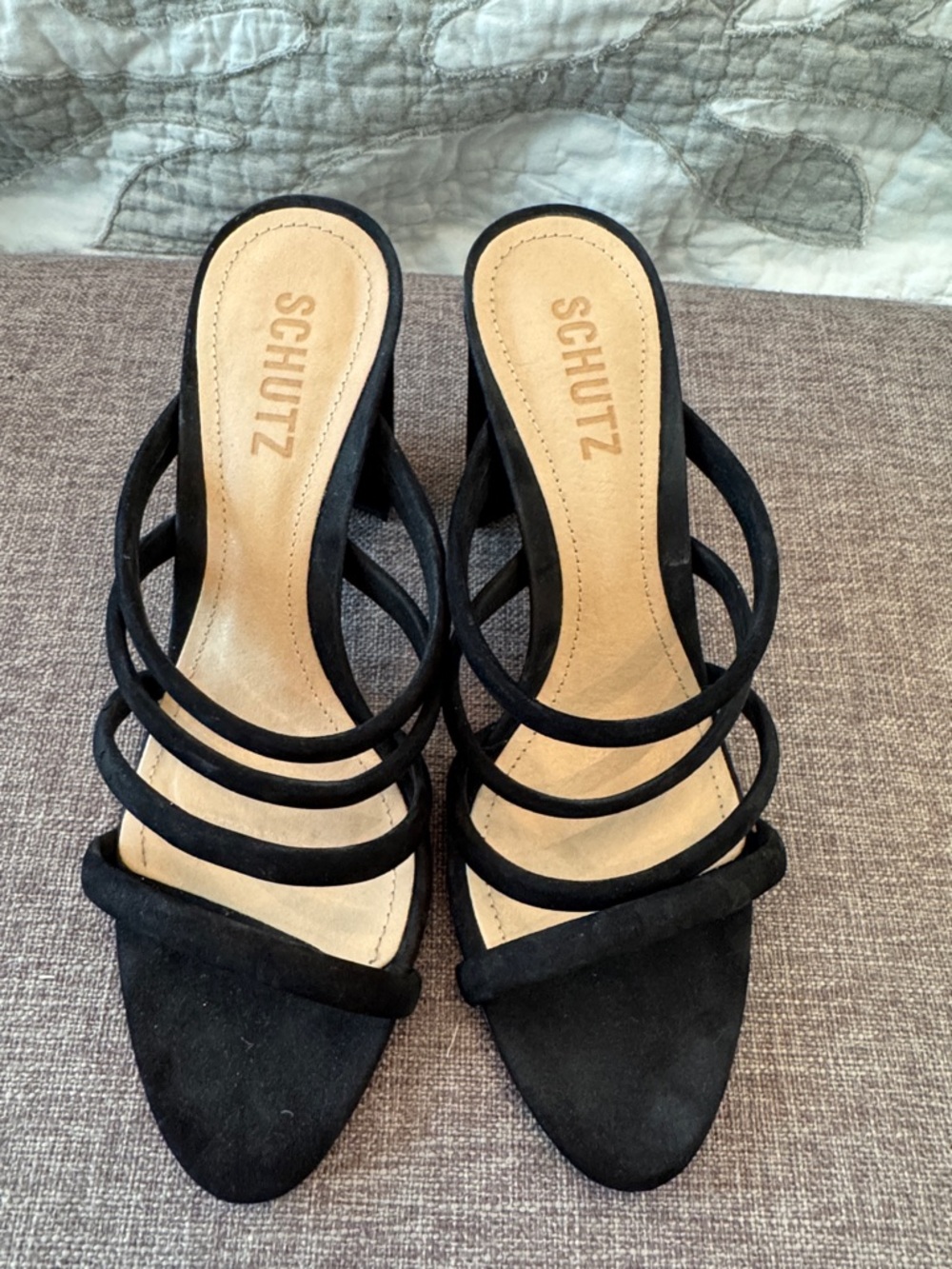 Schutz Felisa black strappy heels